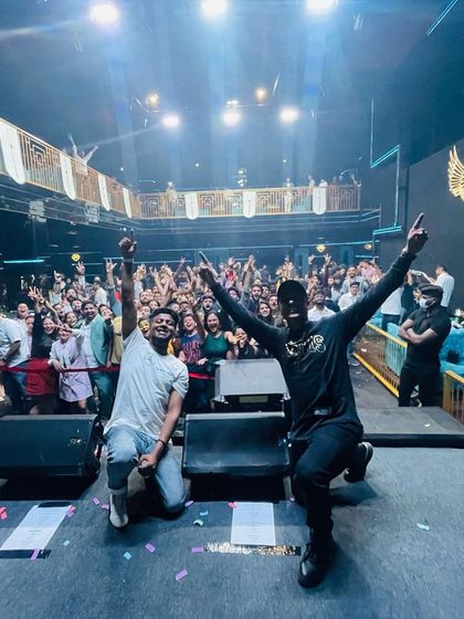 This shot captures the epic finale of the New Year's Eve show with Zaeden. The energy from the packed F Superclub crowd was absolutely off the charts.