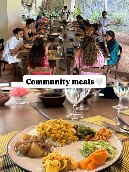 Sharing meals is a sacred part of our retreats. It's where we connect, share stories, and laugh together, nourishing our bodies with wholesome food and our souls with genuine connection. This is how strangers become family.