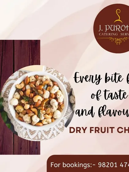 For a unique and healthy twist, I offer a Dry Fruit Chaat. This snack combines the richness of cashews and other nuts with a light, flavorful seasoning.