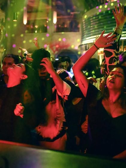 The crowd going wild at Sarjapur Social. I love playing for energetic audiences who are ready to dance all night.