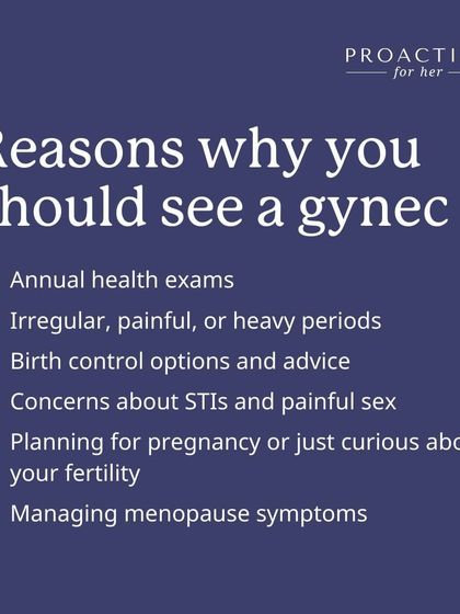 Here are just a few reasons to see a gynaecologist, from annual exams and birth control advice to fertility questions and menopause management. Regular check-ups are key.