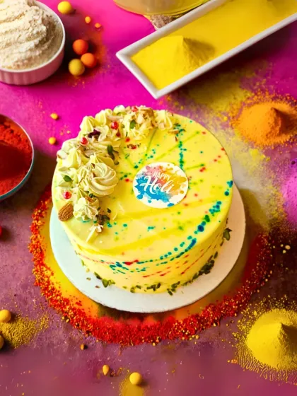 We love celebrating festivals with flavour. Our special Holi Thandai Cake is a visual and culinary delight, infused with the traditional spices of thandai and decorated with vibrant colours to capture the spirit of the festival.