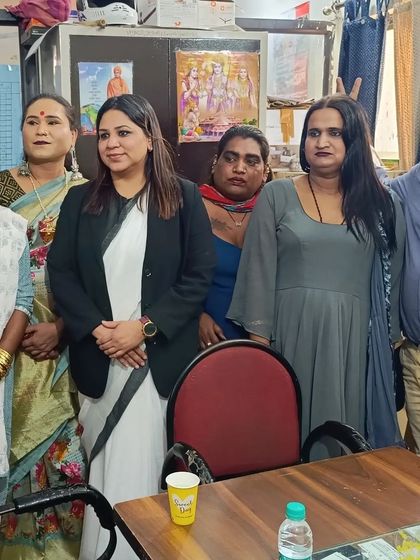 Standing with members of the transgender community and the NGO SOSVA. My role as an advocate is to ensure they are not just accepted by society but are also legally empowered with identity proofs and access to their rights.