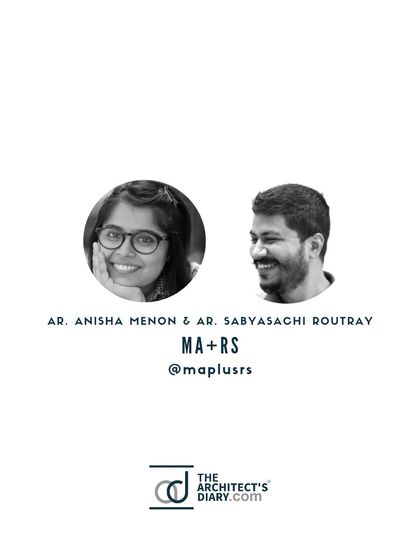 This image from The Architect's Diary introduces our principal architects, Ar. Anisha Menon and Ar. Sabyasachi Routray, in relation to our featured commercial project.