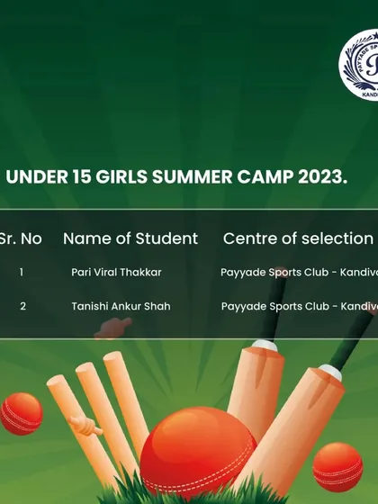 We are proud to announce two of our players from the Kandivali center were selected for the Under 15 Girls Summer Camp in 2023.
