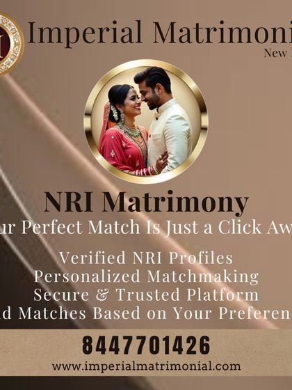 This graphic reinforces our commitment to NRI matrimony. With verified profiles and a trusted platform, we make finding your perfect match across the globe a seamless experience.