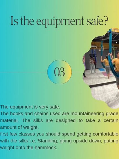 Is the equipment safe? Absolutely. We use mountaineering-grade hooks and chains, and the silks are designed to hold significant weight. Your first few classes are all about getting comfortable with it.