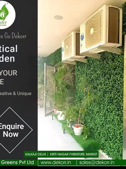 Go Green, Go Dekorr. A vertical garden is a creative and unique look for your home's entrance, instantly hiding utilities like air conditioning units.