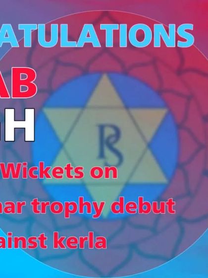 Celebrating Gulab Singh's fantastic debut in the Cooch Behar Trophy, where he took 4 wickets against Kerala. We focus on developing players who can perform under pressure from their very first match.