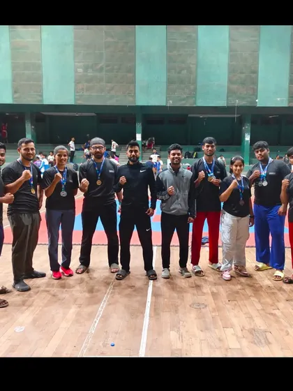 The team that trains together, wins together. Our entire senior contingent stands proud with their medals after a successful campaign at the WAKO Maharashtra State Championship.