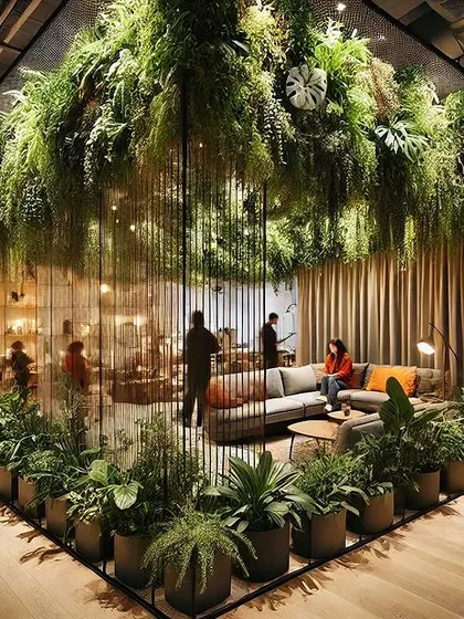 While I specialize in gifting, this project shows the scale of my passion for biophilic design. I designed and installed this massive hanging plant curtain for an office, creating a living, breathing wall that divides the space and purifies the air.