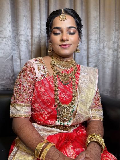 Sneha Kiran - Bridal & Event Makeup Artistry Traditional South Indian Muhurtham Brides photo 56