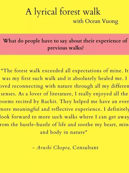 These are more reflections from people who have joined my walks. Their words speak to the soul-nourishing, meditative, and connecting power of blending poetry with nature. I am so grateful for their willingness to share their experiences.