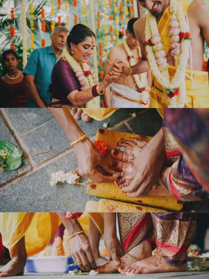 A duplicate image showing the details of the foot-washing ceremony.