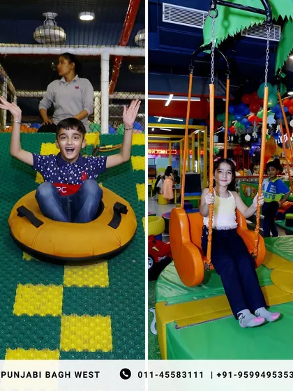 Whee! Nothing beats the thrill of our donut slide or a fun spin on the swings. We've designed our play area to have a variety of exciting activities that keep the energy high and the smiles wide.