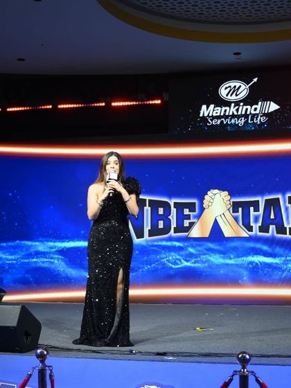 On stage for Mankind Pharma's 'Unbeatable' event. Gala nights are about creating unforgettable moments.