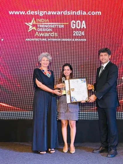 I was honored to be recognized at the India Trendsetter Design Awards. This award celebrates my studio's commitment to creating innovative and impactful commercial interiors that resonate with clients and their customers.