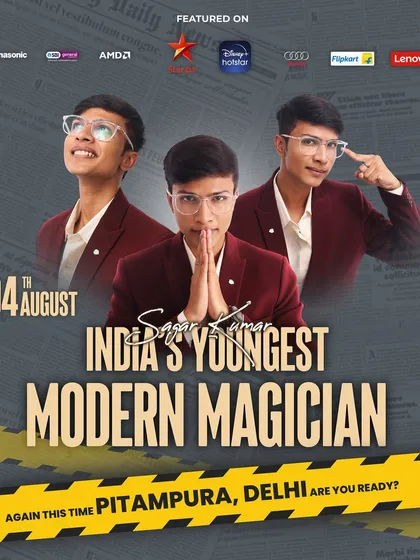 "We are back with a brand new show." A poster for my performance in Pitampura, Delhi. Always evolving, always creating.