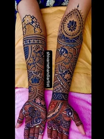 A unique design using negative space to create a bold effect. The artwork features peacocks and floral patterns with a modern, artistic touch.