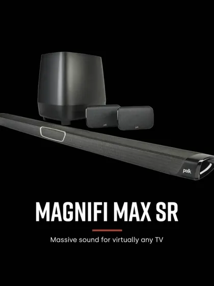 The Polk Magnifi Max SR is a soundbar system that provides massive sound for virtually any TV, offering a simple way to get a big audio upgrade.