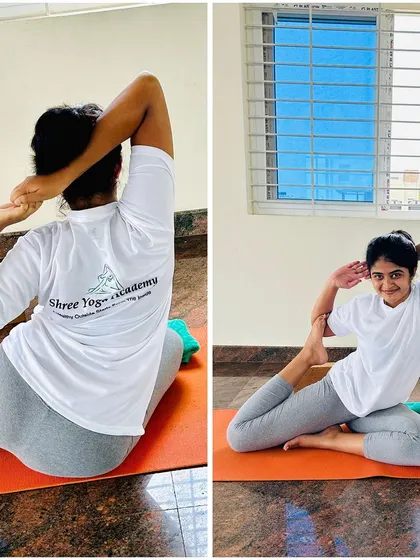 This shows the beautiful progress of a student mastering Eka Pada Rajakapotasana, the One-Legged King Pigeon Pose. It’s a testament to her dedication and the transformative power of consistent practice, or *Abhyaasa*.