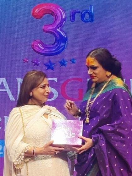 Our director being honored at the 3rd Transgender Leadership Conclave. We are proud to be recognized for our work in supporting the community.