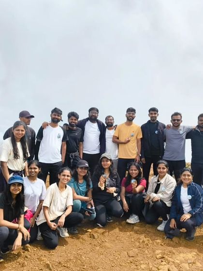 Another happy batch of trekkers posing for a photo on the trail. Every weekend brings a new group and new adventures.