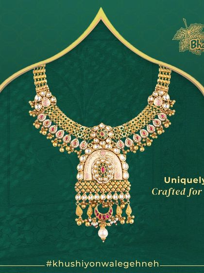 Uniquely crafted for you, this necklace blends vintage Chandan with modern Kundan and pearls. The result is a piece of timeless elegance, perfect for bridal celebrations and grand occasions.