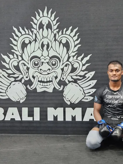 A moment of calm for one of our fighters at Bali MMA. We encourage our team to seek out the best training experiences worldwide.