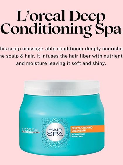 L'Oréal Deep Conditioning Spa is one of our go-to treatments for intense nourishment. This creambath infuses the hair fiber with nutrients and moisture, leaving it incredibly soft and shiny.