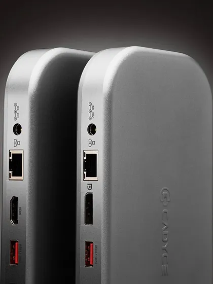 Some products are just interesting to shoot. This tech gadget has a great mix of metal, grays, and different ports. I used graded lighting to highlight its form and give the brushed metal a beautiful sheen.