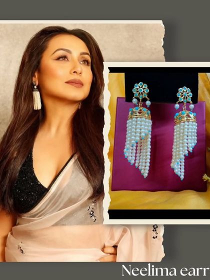 Some style inspiration from Bollywood celebrities. Here, you can see how to get a look similar to Rani Mukerji's with my 'Neelima' earrings.