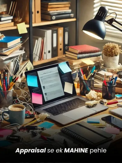 One month before your appraisal, your desk is a mountain of papers. A cluttered workspace can affect productivity. I can help you organize by storing non-essential files and items.