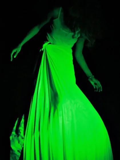 An image from my guided wellness sessions, which blend the profound philosophies of Butoh with other ancient practices. The goal is to unlock deeper self-awareness and connect the moving body with the inner world.