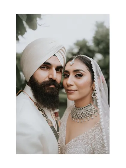 Beyond the decor, we focus on creating the moments that become cherished memories. This intimate portrait of a beautiful Sikh couple captures the quiet elegance and love that we strive to frame with our work.