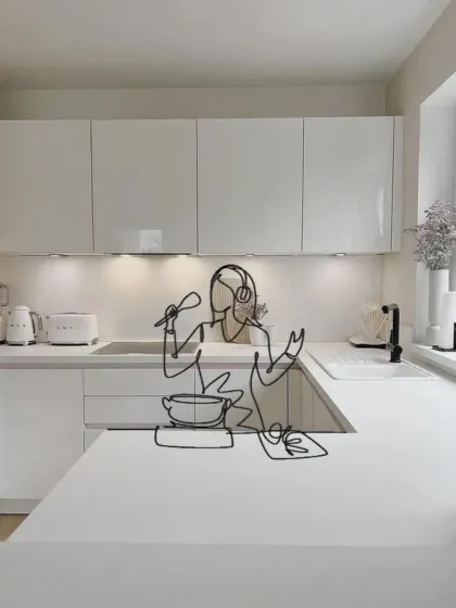 We design for the moments that make up your day. This clean, all-white kitchen is the perfect backdrop for starting your morning with a cup of coffee and a moment of peace.