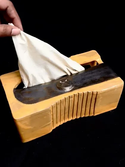 Is it a giant sharpener or a tissue box? Surprise, it’s both. We love making functional objects that are also ridiculously fun, and this hand-built ceramic piece is a perfect example of our studio's playful vibe.
