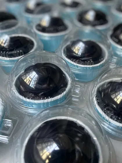 Getting ready for a party. Our chocolate cupcakes are individually packed in convenient dome containers to ensure they arrive fresh and beautiful.