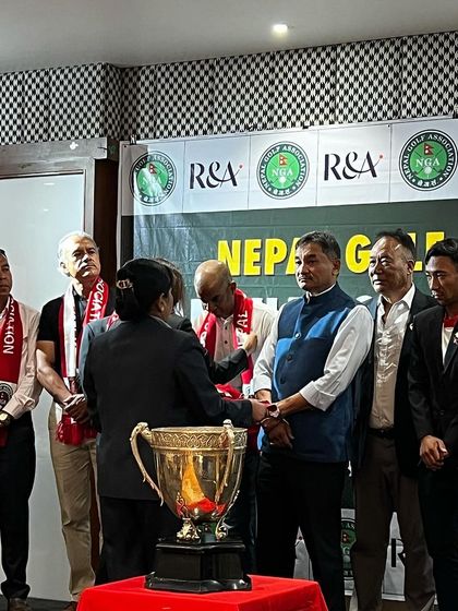 The Nepal Golf Association honoring one of my players. It takes a village to raise a champion, and we are honored to be a key part of that support system.
