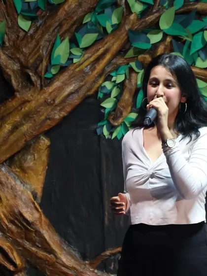 Another shot from my TEDx performance at Symbiosis, Pune. I love performing for young, energetic crowds.
