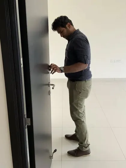Even small details like door handles and locks are meticulously inspected to ensure they are functioning correctly and installed properly.