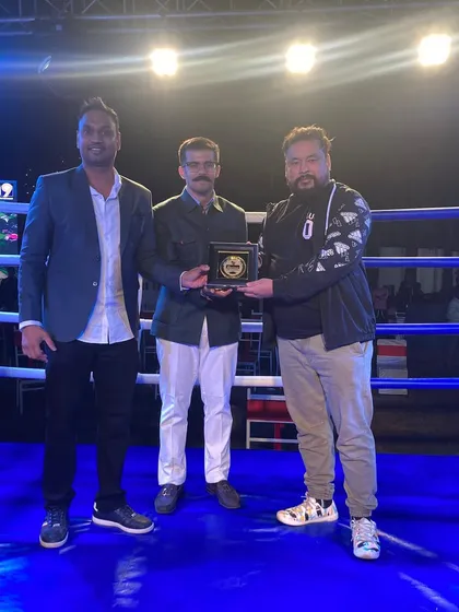 A moment of recognition for my work in promoting boxing. My goal is to create a thriving ecosystem for the sport.