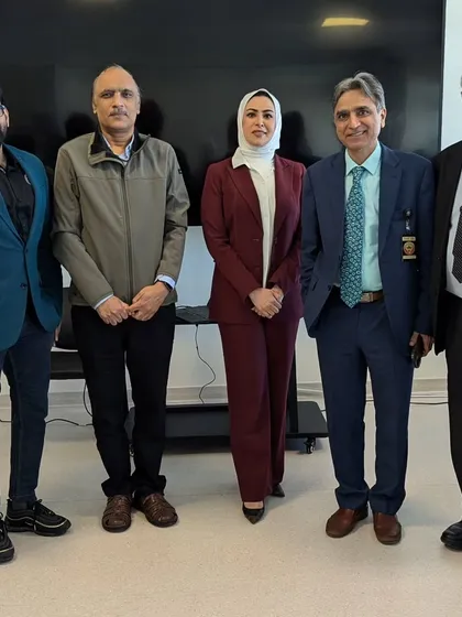 With the Kuwait Board of Dermatology after being invited by the Kuwait Ministry of Health to conduct a dermatosurgery and hair transplant workshop.