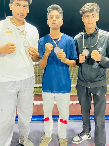 The three champions from the Delhi State School Games. They represent the future of our academy.