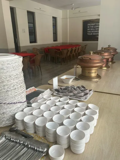This was a buffet setup for a school event, showcasing my versatility. I use high-quality copper and steel serving ware to keep food hot and presentable, whether it's for students or executives.