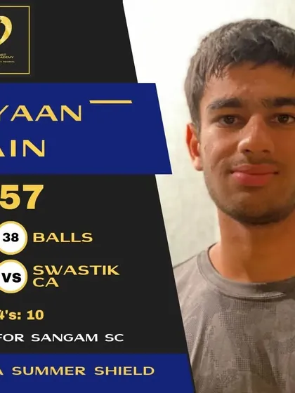 A well-played half-century from Ayaan Jain in the MCA Summer Shield.