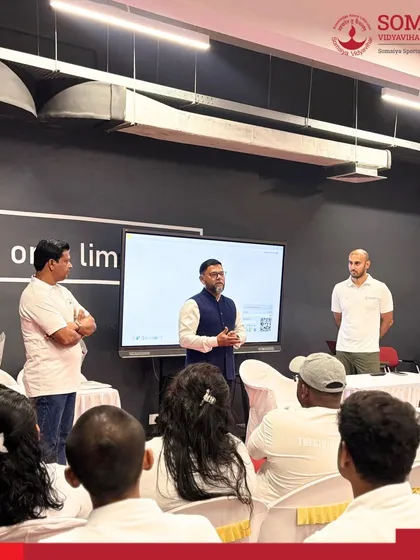 A key part of our coach education is interactive classroom learning. In this session from our swimming clinic, coaches engage with Arjuna Awardee Virdhawal Khade and World Aquatic Referee Joshua Joseph to deepen their understanding of competition rules and strategies.