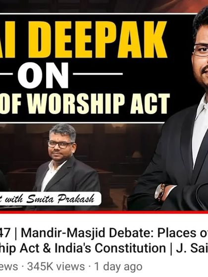 The view count for my ANI podcast on the Places of Worship Act climbing to over 300,000 views in a single day. The public response underscores the importance of this issue.