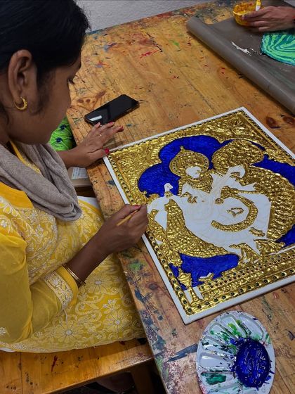 BrainArt Studio - Adult Art & Craft Workshops Tanjore Painting: The Royal Art photo 8