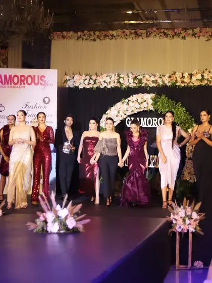 A fashion show is a story, and the stage is its opening chapter. For this 'Glamorous You' event, I designed the entire stage setup, including the floral arrangements and runway, to create an immersive experience for a Page 3 audience. My focus is on creating a backdrop that makes the collection the undeniable star.